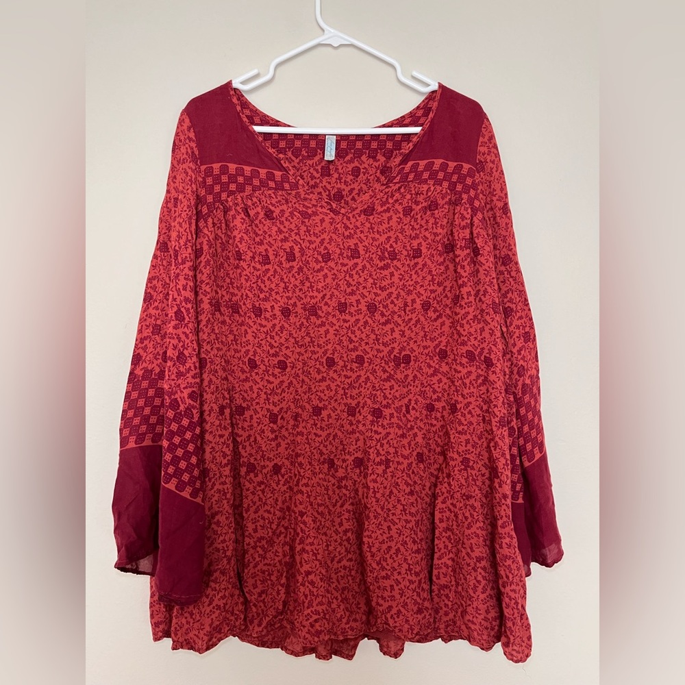Free people Red Paisley Bell pattern